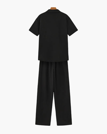 Cotton Polo & Pantalon Set