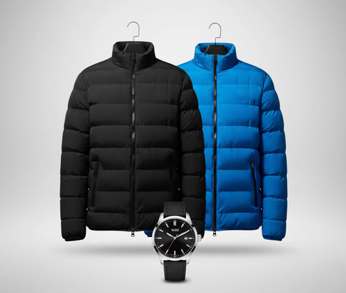 Men's Essential Jacket + Elegant Watch
