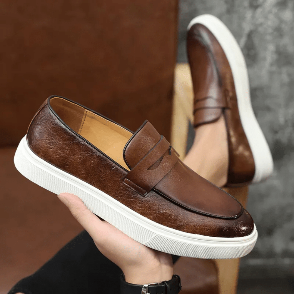 Leather Moccasin Slip-On for Men by Valmont