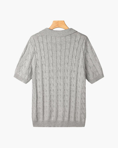 FLORENCE Cable Knit Polo