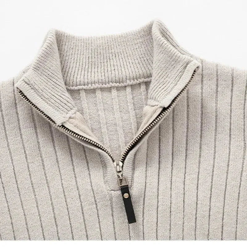 ZERMATT High Collar Half Zip Sweater